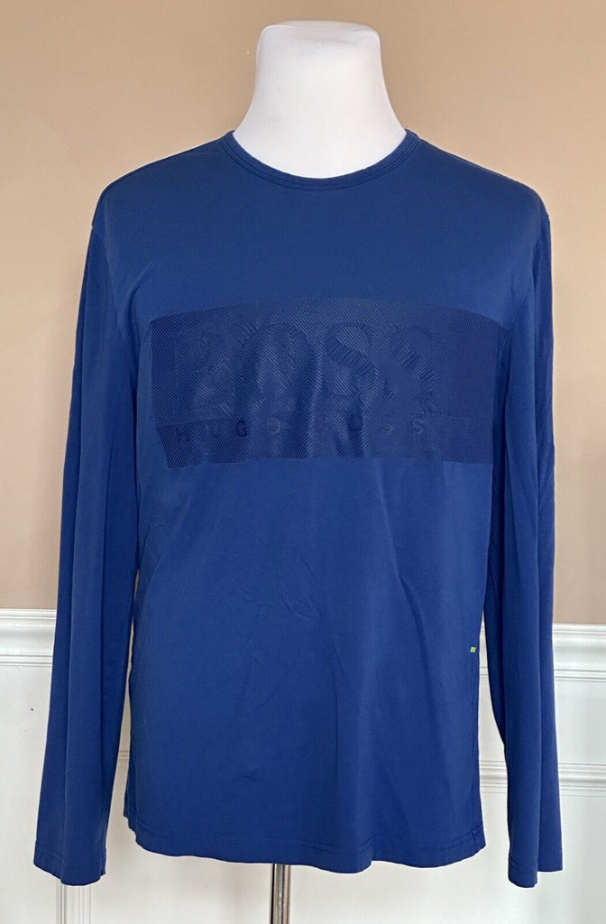 Boss Hugo Boss Green Label Logo Long Sleeve Blue T-Shirt L Made in Portugal