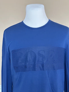 Boss Hugo Boss Green Label Logo Long Sleeve Blue T-Shirt L Made in Portugal