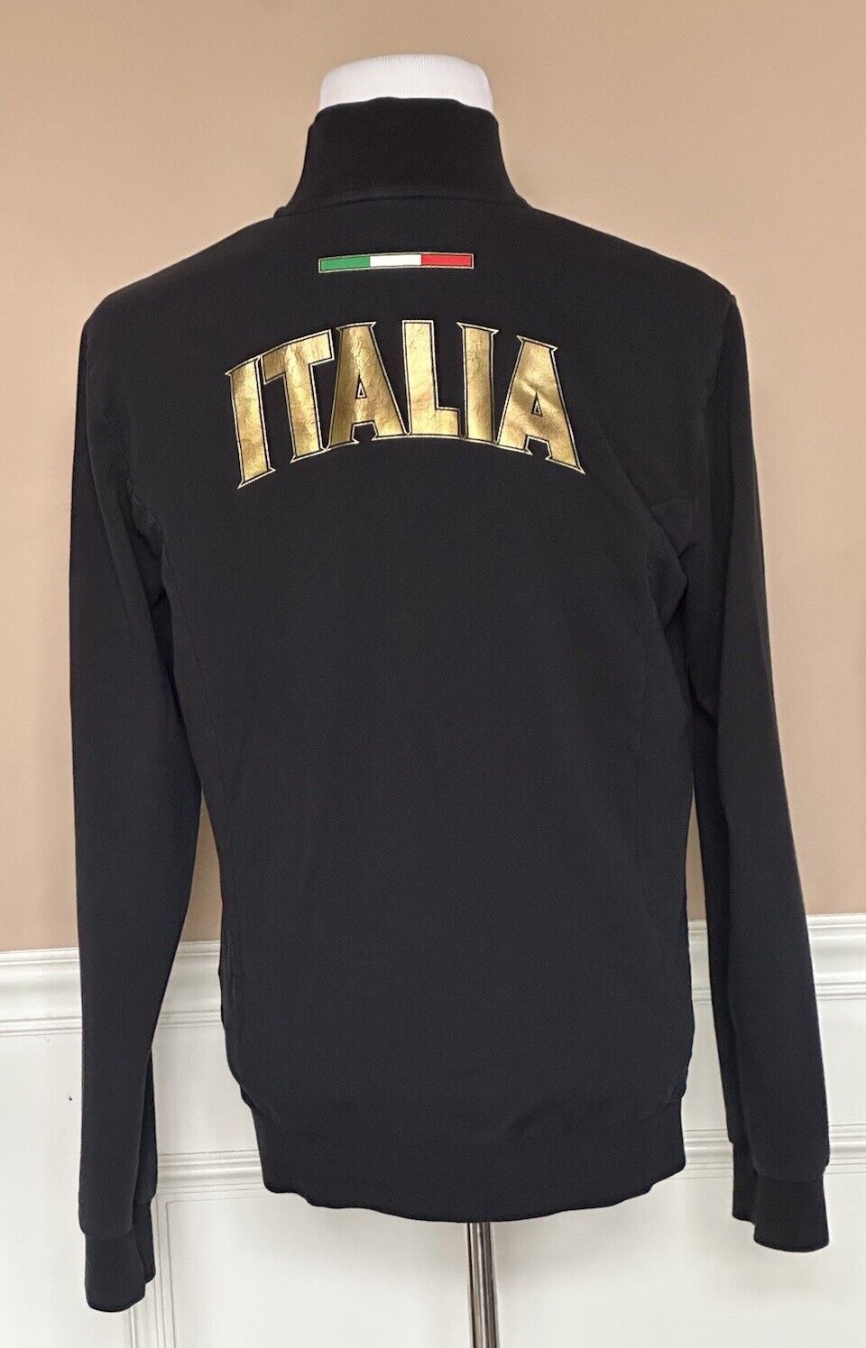 Emporio Armani EA7 Team Italia Mens Sports Jacket Sweatshirt Black XL