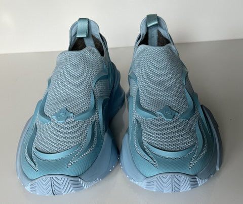 NIB $1050 Fendi Flow Men's Fabric Turquoise Sneakers 10 US (43 Euro) 7E1504 IT
