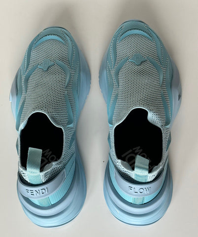 NIB $1050 Fendi Flow Men's Fabric Turquoise Sneakers 10 US (43 Euro) 7E1504 IT