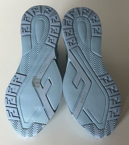 NIB $1050 Fendi Flow Men's Fabric Turquoise Sneakers 10 US (43 Euro) 7E1504 IT