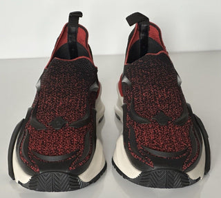 NIB $1050 Fendi Flow Men's Fabric Black/Red Sneakers 14 US (Fendi 13) 7E1504 IT