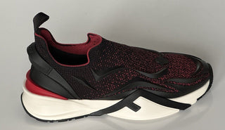 NIB $1050 Fendi Flow Men's Fabric Black/Red Sneakers 14 US (Fendi 13) 7E1504 IT