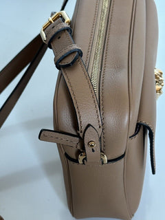 NWT $1400 Versace Medusa Head Calf Leather Caramel Medium Shoulder Bag 1008102