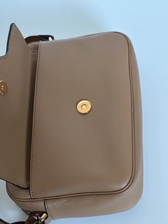NWT $1400 Versace Medusa Head Calf Leather Caramel Medium Shoulder Bag 1008102