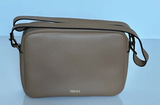 NWT $1400 Versace Medusa Head Calf Leather Caramel Medium Shoulder Bag 1008102