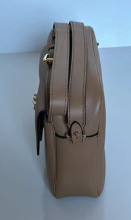 NWT $1400 Versace Medusa Head Calf Leather Caramel Medium Shoulder Bag 1008102
