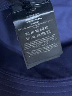 NWT $520 Fendi FF Woven Fabric Brown Bucket Hat Made in Italy Large FXQ200