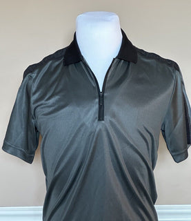 NWT $670 Fendi FF Logo Print Gray Polo Shirt Small FAF641 Made in Italy