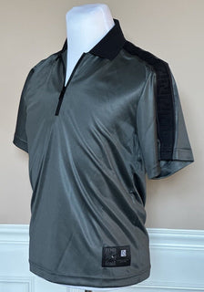 NWT $670 Fendi FF Logo Print Gray Polo Shirt Small FAF641 Made in Italy
