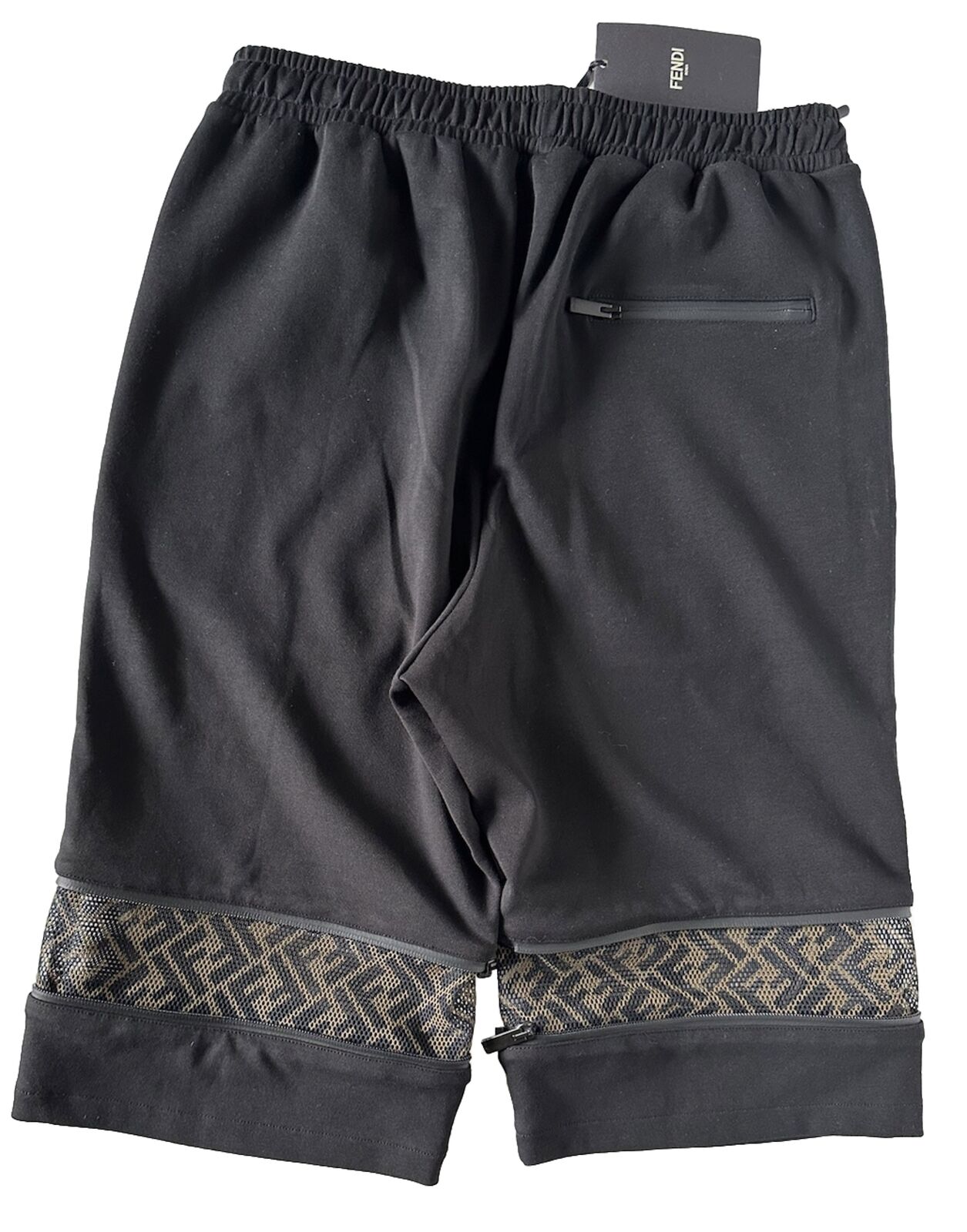 NWT $920 Fendi FF Casual Shorts Black Size 32US (48 Euro) FAB564 Italy