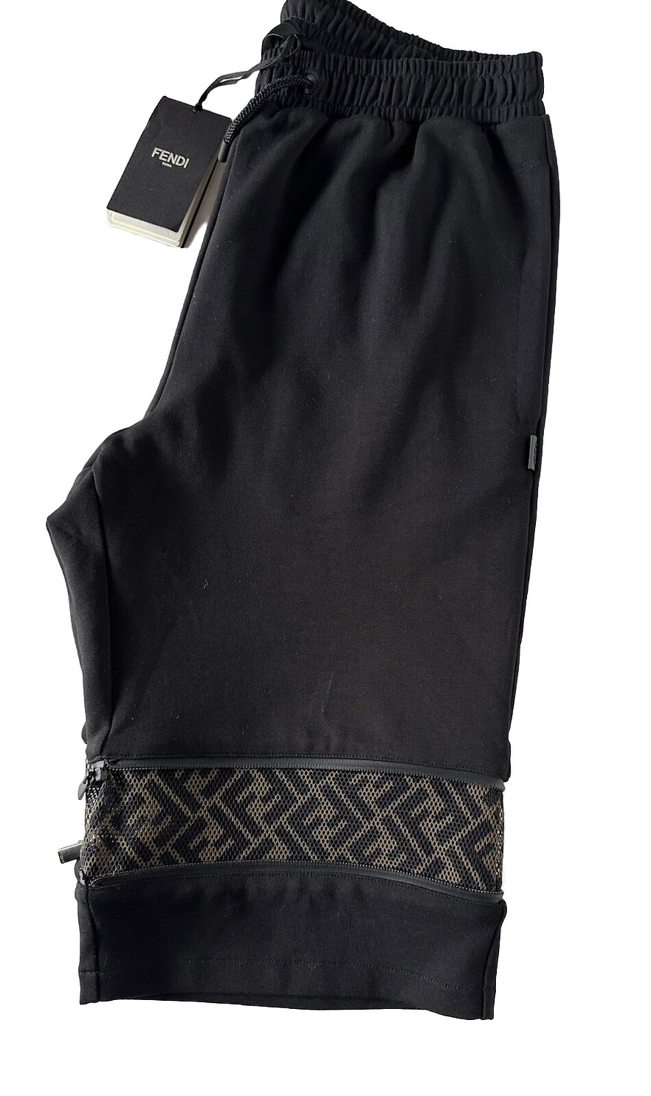 NWT $920 Fendi FF Casual Shorts Black Size 32US (48 Euro) FAB564 Italy