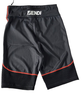 NWT $430 Fendi Women's Track Shorts Medium Black  Made in Italy FAB309