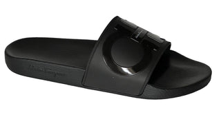 NIB Salvatore Ferragamo Groove Men's Rubber Slide Sandals Black 9 US 0689004 IT