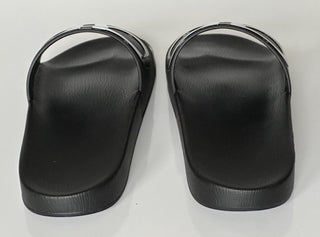NIB Salvatore Ferragamo Groove Men's Rubber Slide Sandals Black 9 US 0689004 IT