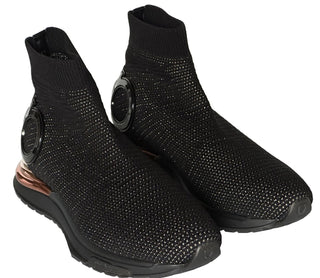 NIB Salvatore Ferragamo Women's High-top Sock Sneakers Black 10 US (40) 0756164