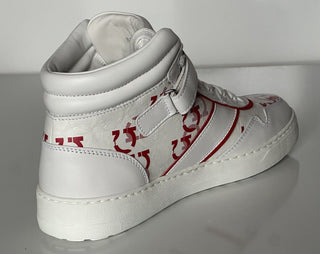 NIB Salvatore Ferragamo High Top Sneakers White Size 10 US 0756261 Made in Italy