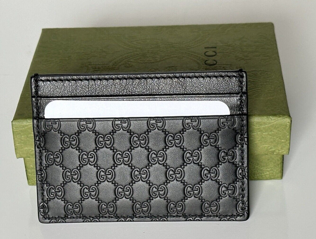 NIB Gucci Microguccissima Soft Black Leather Card Case Made in Italy 262837