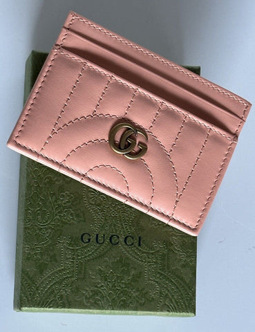NWT Gucci Marmont GG Leather Card Case Pink Made in Italy 443127