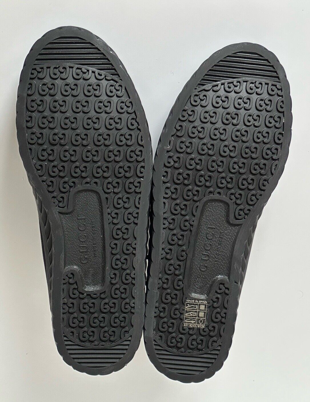 NIB Gucci Fabric Black High-top Sneakers 12.5 US (Gucci 11.5) 703033 Spain