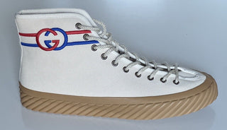 NIB Gucci Fabric Myst White High-top Sneakers 10 US (Gucci 9) 703033 Spain