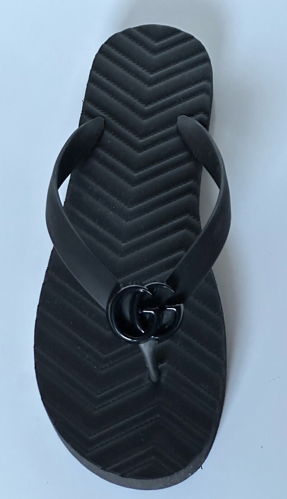 NIB Gucci Men's Black Double G Thong Flip Flops 11.5 US (Gucci 11) 659229 Italy