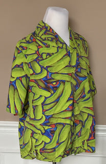 NWT $1050 Bottega Veneta Men’s Technical Hagihara Print Green Shirt 40 US 656849