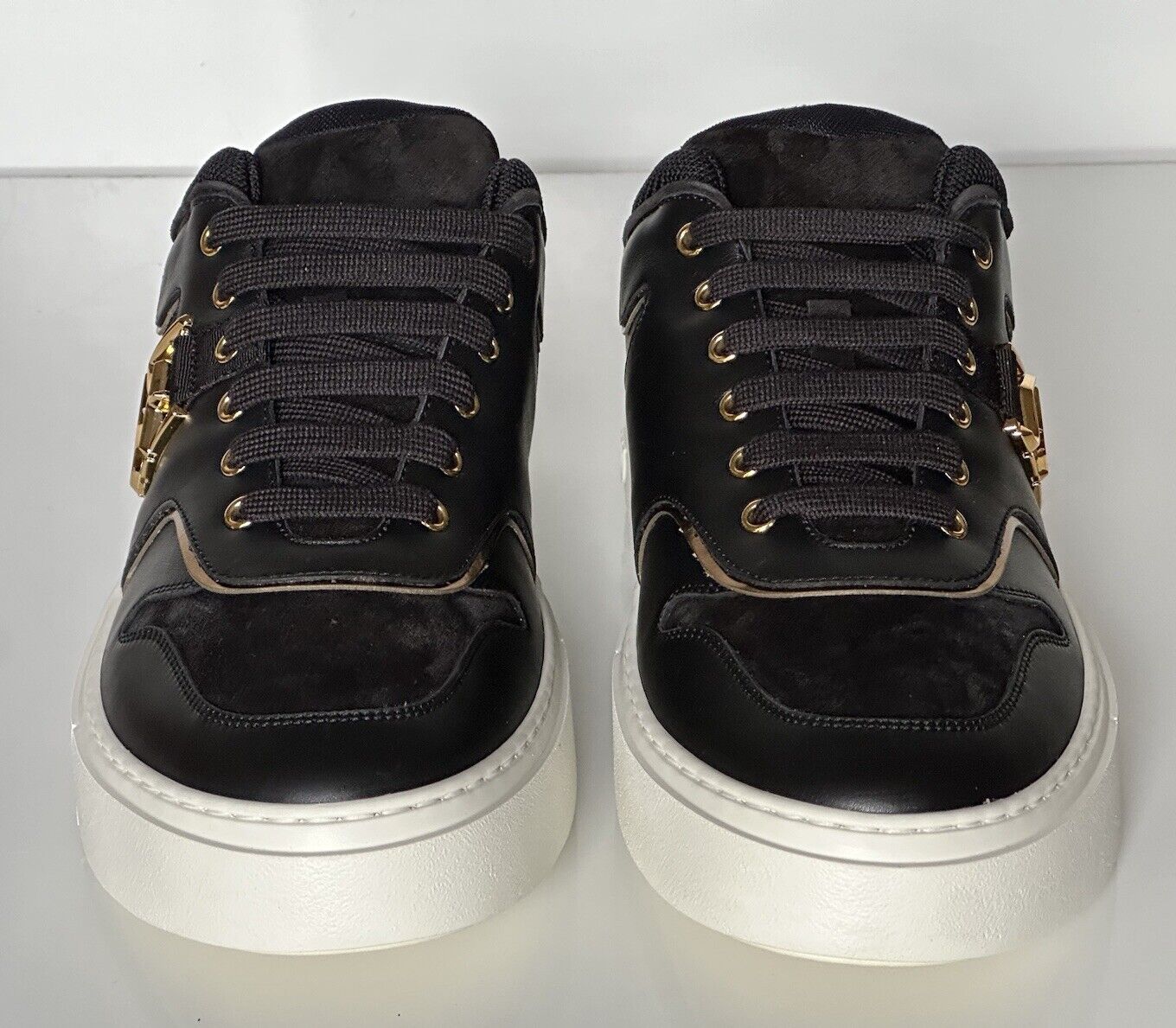 NIB Salvatore Ferragamo Men's Black Suede/Leather Sneakers 12M US IT 0747114