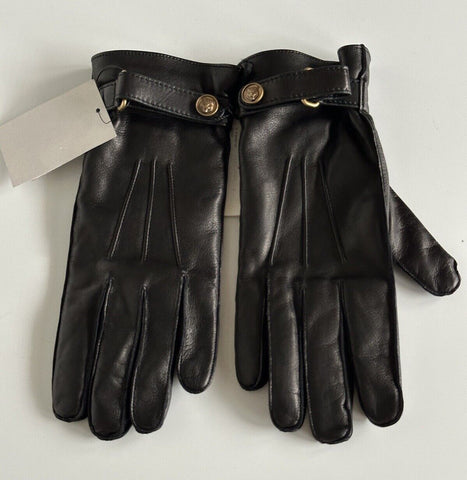 NWT $630 Gucci  Anger Cat Women's Leather Gloves Black Size 9 Italy 475379