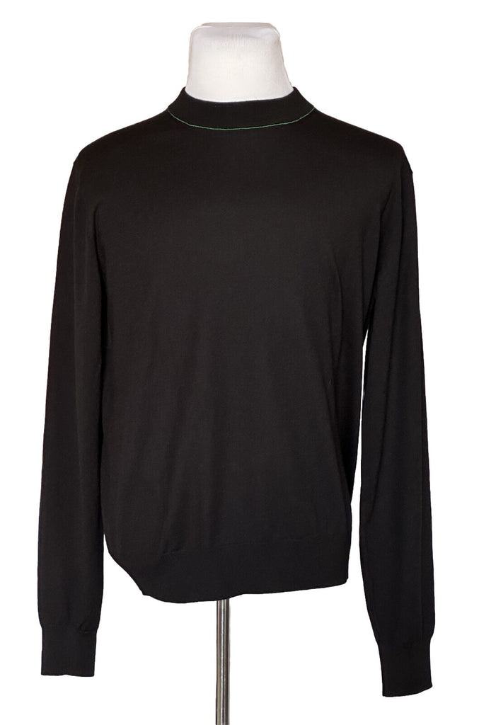 NWT $1050 Bottega Veneta Merino Wool Knit Pullover Sweater Large Black 704880 IT