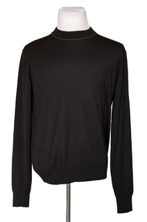 NWT $1050 Bottega Veneta Merino Wool Knit Pullover Sweater Large Black 704880 IT