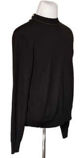 NWT $1050 Bottega Veneta Merino Wool Knit Pullover Sweater Large Black 704880 IT