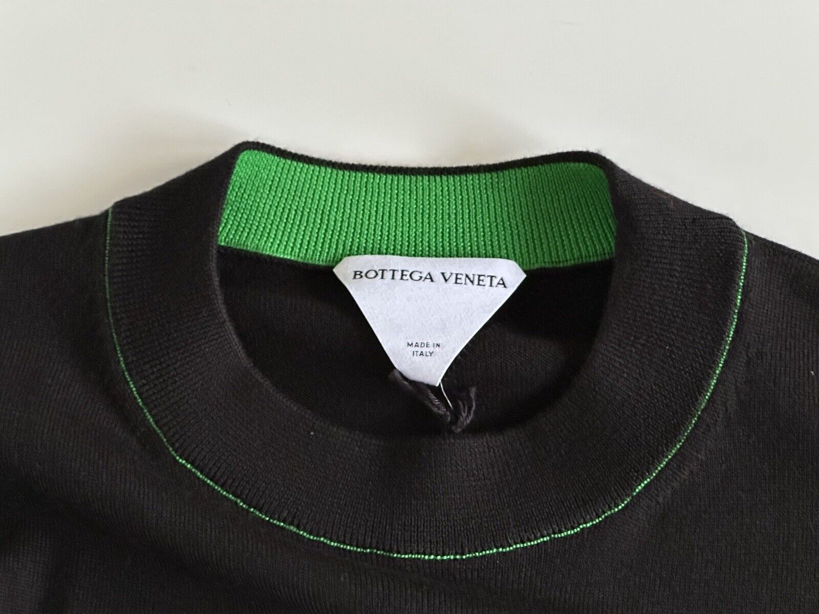 NWT $1050 Bottega Veneta Merino Wool Knit Pullover Sweater Large Black 704880 IT