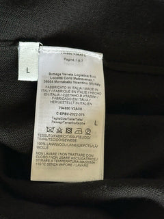 NWT $1050 Bottega Veneta Merino Wool Knit Pullover Sweater Large Black 704880 IT