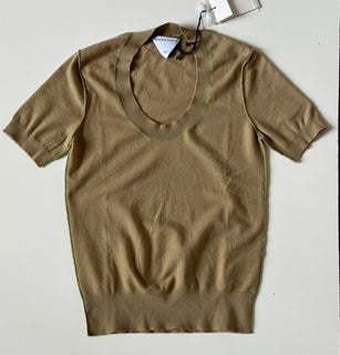 NWT $1200 Bottega Veneta Women's Cashmere Brown Top Size Small 690233 Italy