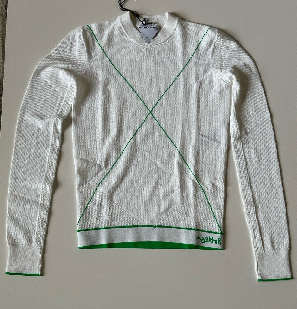 NWT $1300 Bottega Veneta Women's Lightweight Viscose Sweater White Small 701956