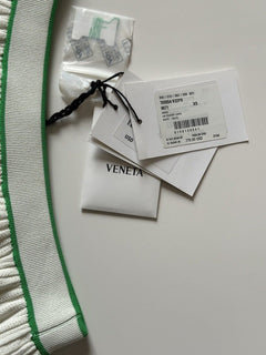 NWT $1550 Bottega Veneta Viscose Loops Chalk Skirt XS Italy 703054