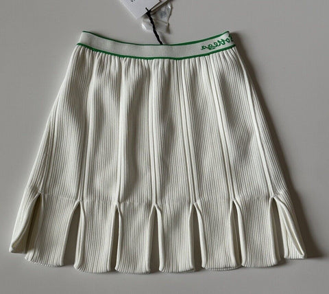 NWT $1550 Bottega Veneta Viscose Loops Chalk Skirt S Italy 703054