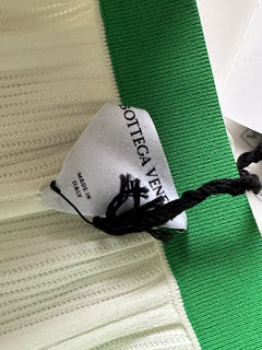 NWT $1550 Bottega Veneta Viscose Loops Chalk Skirt S Italy 703054