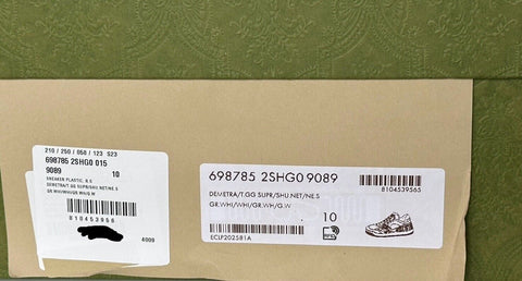 Gucci Demetra GG Men's Low-top Green/White Sneakers 6.5 US (Gucci 6) 698785 NIB