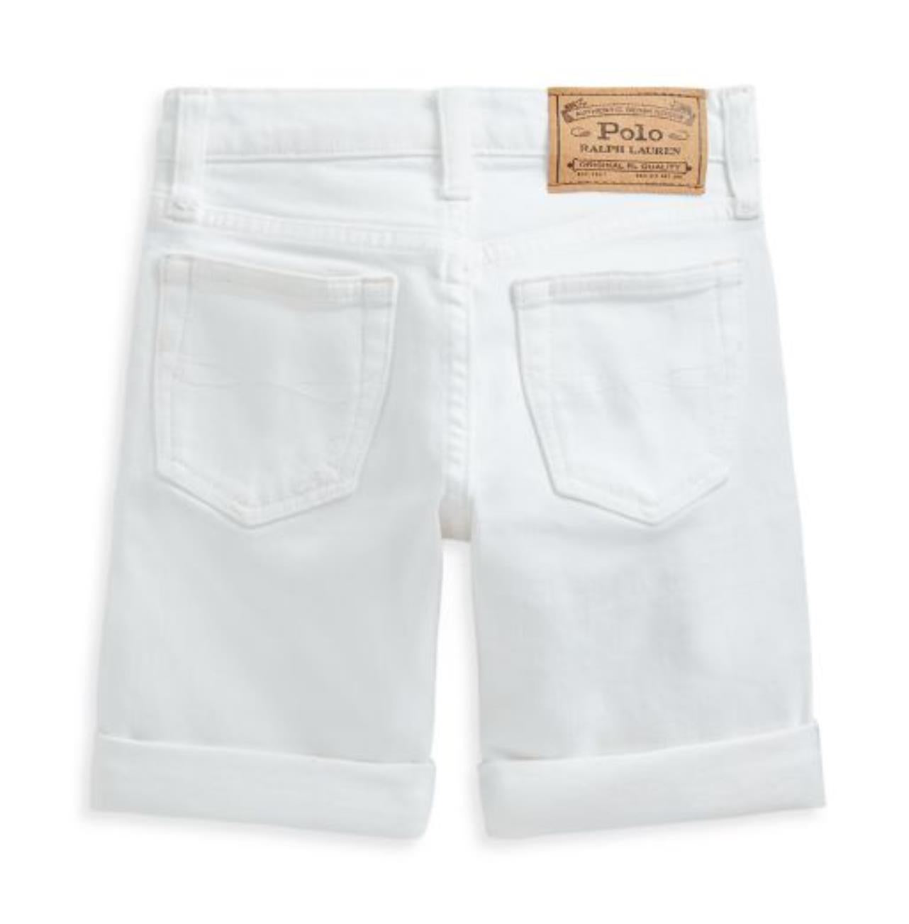 NWT Polo Ralph Lauren Little Boy's Sullivan Slim-Stretch Denim Shorts White 6