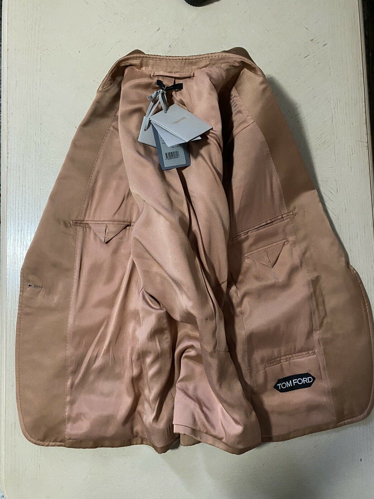 New $3490 TOM FORD Women’s Jacket Blazer Bisque/Beige 42/8 Italy
