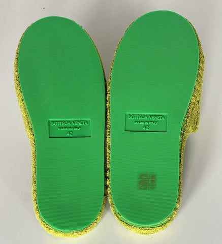 NIB $600 Bottega Veneta Mens Intrecciato Resort Sponge Slipper Green 9 US 660245