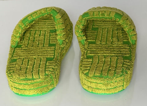 NIB $600 Bottega Veneta Mens Intrecciato Resort Sponge Slipper Green 9 US 660245