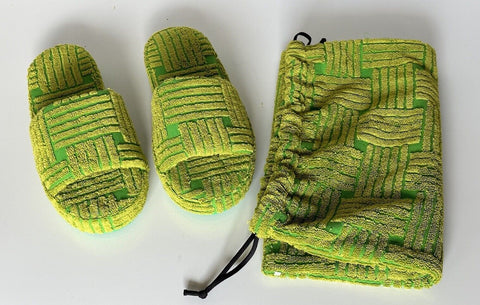 NIB $600 Bottega Veneta Mens Intrecciato Resort Sponge Slipper Green 9 US 660245