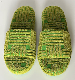 NIB $600 Bottega Veneta Intrecciato Resort Sponge Slipper Green 11 US 660245