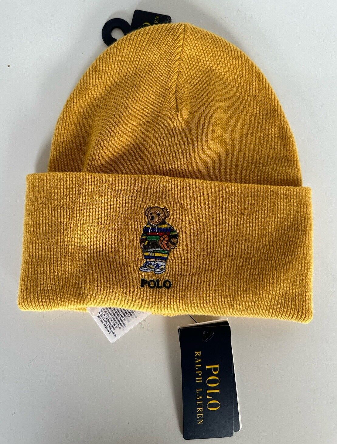 NWT Polo Ralph Lauren Polo Bear Yellow Hat One Size