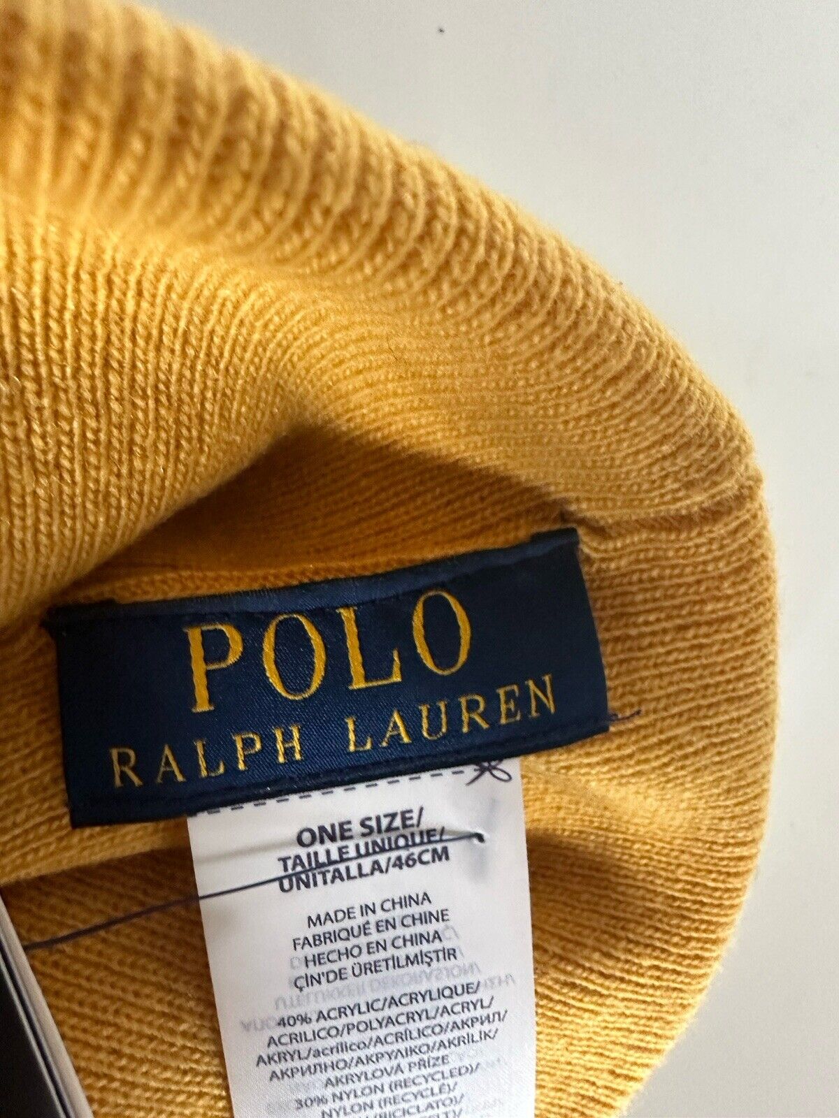 NWT Polo Ralph Lauren Polo Bear Yellow Hat One Size