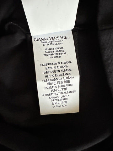 NWT Versace Logo Series Crystal-embellished T-Shirt Black 8 US (42 Eu) 1014555